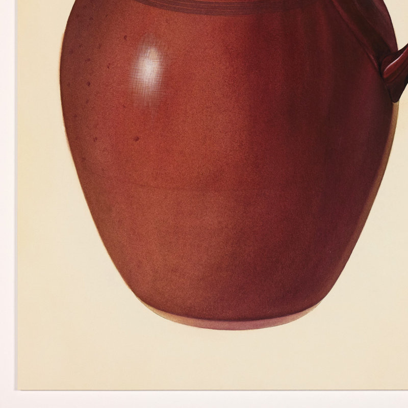 Carafe économique Redware par Edward White, H 32 po x l 26,5 po