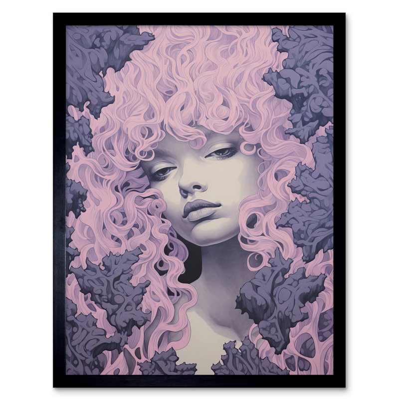 Tree Nymph Lavender Purple Pink Woodland Forest Spirit - Single Picture Frame Print