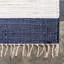 Tapis uni / rayé bleu foncé Carlotta-71262703