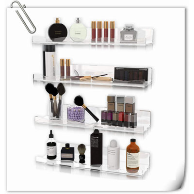 Kennethia 4 Piece Acrylic Floating Shelf