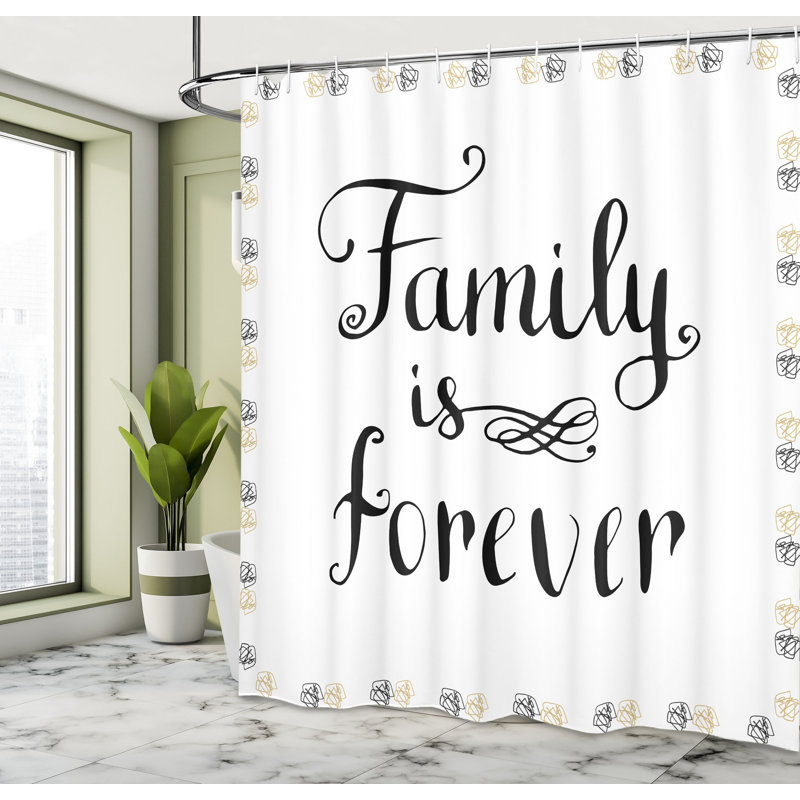 Shower Curtain with Hooks Included, 70"H x 69"W