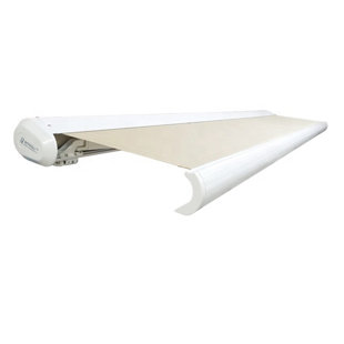 Cassette Retractable Garden Patio Awnings Manual - Polyester Fabric 290gsm