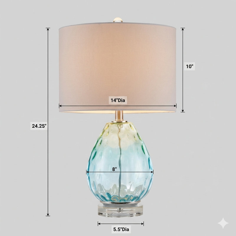 Ombre Glass Table Lamp