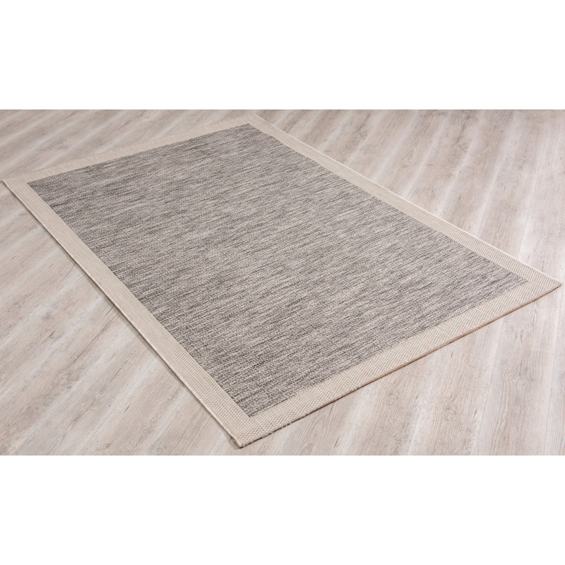 Tapis intérieur / extérieur gris Tinus, Tapis de couloir 2 pi 7 po x 5 pi