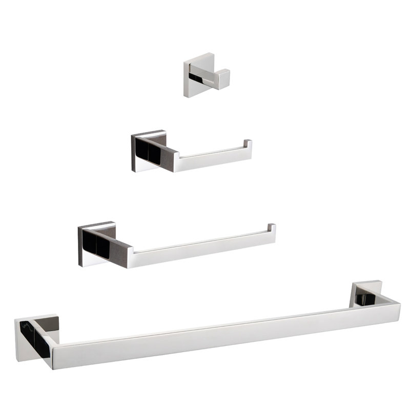 4 Bathroom Hardware - 304 Steel, Rust- Longevity. Versatile For Multiple Rooms. Modern Appeal, Tarnish-. Easy Installation With Supplied Tools Quality, Guarantee. Different Spaces. Design, . Mounting
