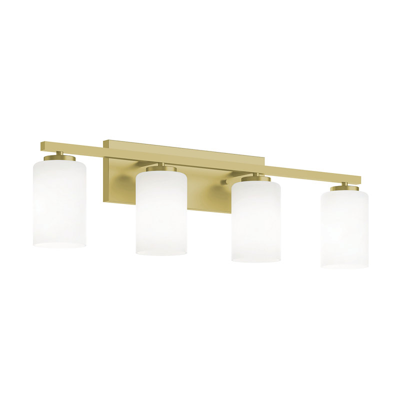 Emzie 31'' Vanity - Clear Glass Shade, Light Antique Brass