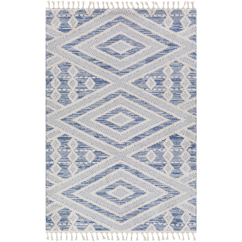 Elwell Moroccan Indoor Rug, Rectangle 6'7" x 9'