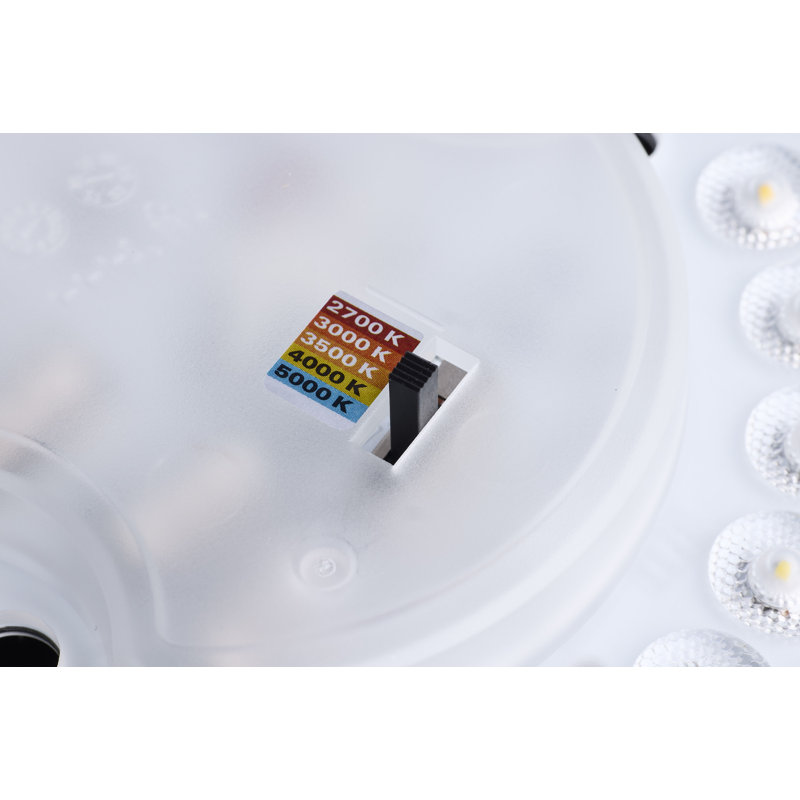 LED Cloud Fixture 14 Watts 27K/30K/35K/40K/50K CCT Selectable White Finish Round Shape 120-277 Ranged Voltage