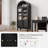Arched acrylic storage cabinet - Double doors and three drawers (black)-121975052
