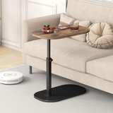 C Shaped Side Table,Adjustable Height C Table End Table For Couch,360°Swivel Couch Side Tables Slide Laptop Desk For Sofa/Bed/Bathtub/Rotating Tabletop