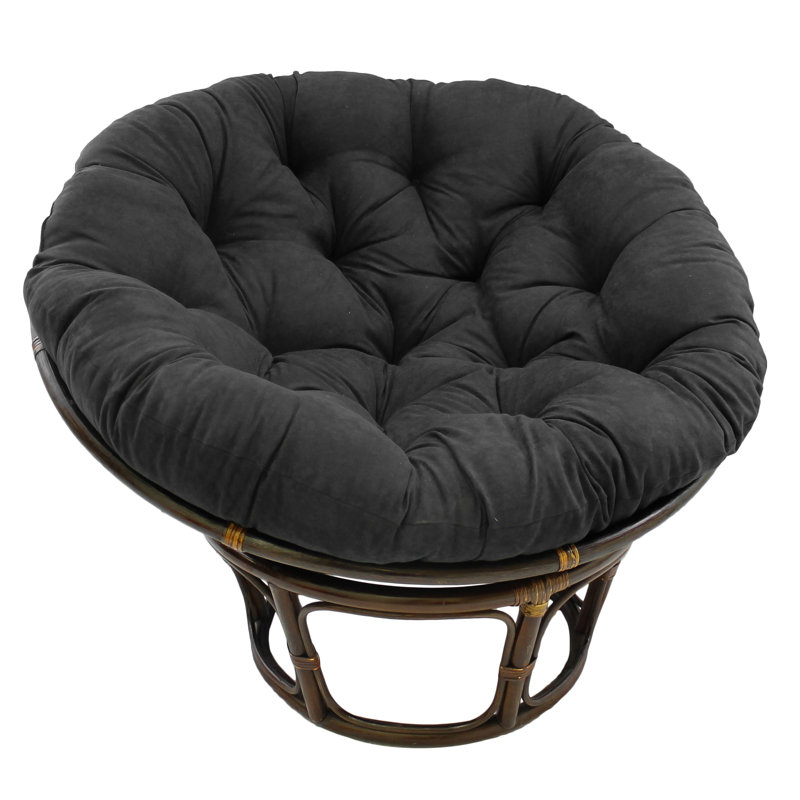 Outdoor 6'' Papasan Seat Cushion, Black