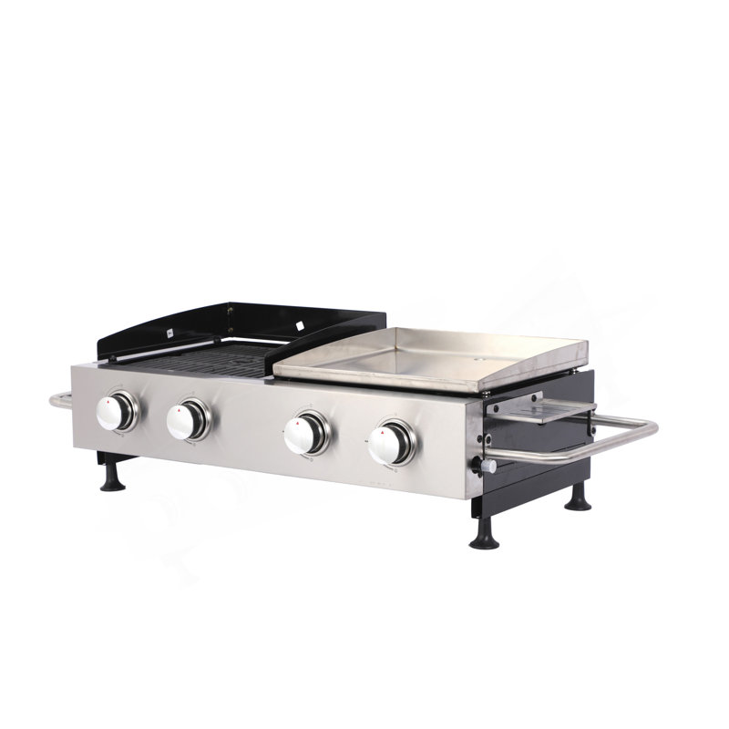 2 Burner Gas And PLANCHA Combo Grill