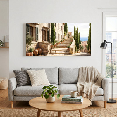 "Méditerranée escalier", reproduction d'art sur toile, ensemble de 1