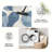 1PC Modern Minimalist Abstract Geometric Watercolor Blue & Beige Drop Pattern area rugs for Living Room, Soft and Comfortable, Suitable for all seasons, easy-to-maintain, machine washable Indoor floor mat,-129131882