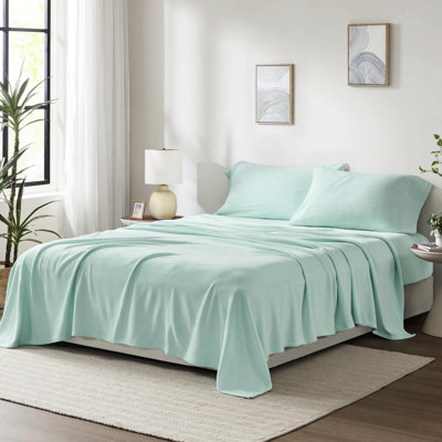 Très grand drap 4 pièces, 100% molleton, doux au toucher, boulochage, lavable à la machine