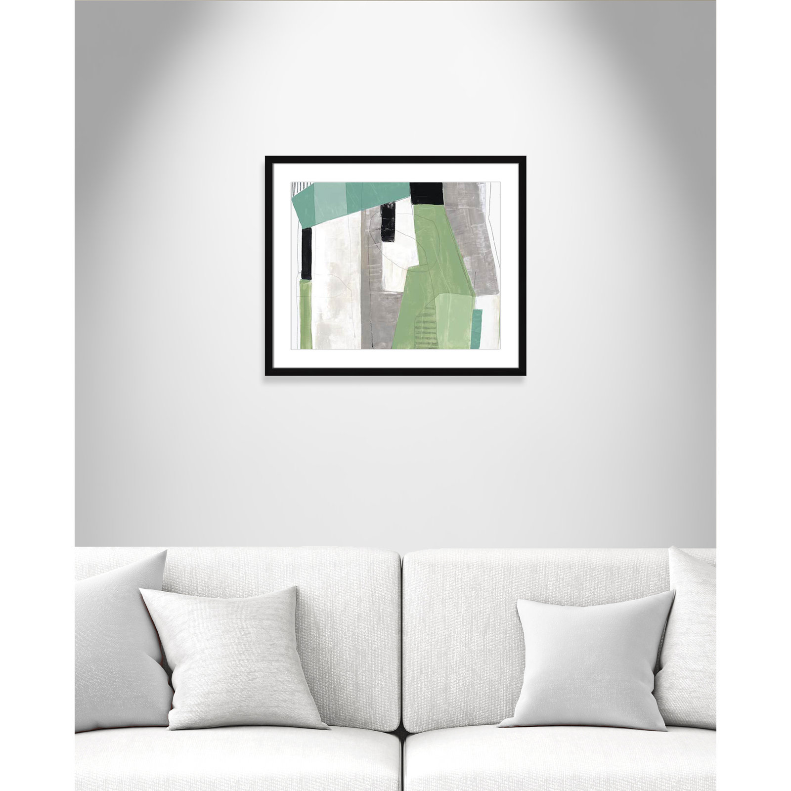 Evergreen Essence by Tom Reeves, White, Black Box Frame - Matted Fine Art Paper Print, 21.5" H x 25.5" W x 1.25" D