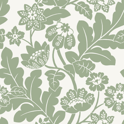 Rouleau de papier peint floqué L 33 pi x l 20,5 po Gallucci