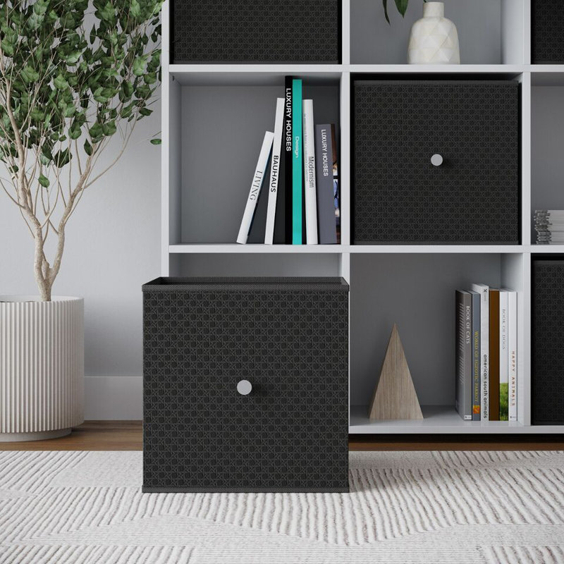 17 Stories Woven Decorative Basket, Black