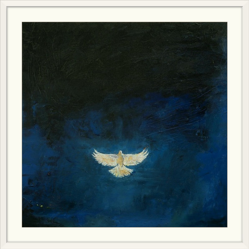 «Anjlee Promise Land» par Michael Creese, reproduction d'art, H 24 po x l 24 po x P 1 po, Cadre blanc