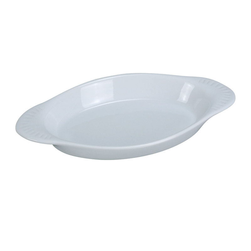 Yanco Accessoires porcelaine galloise ovale Rarebit, Blanc brillant