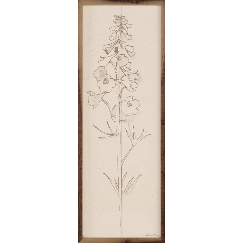 "Tige de fleur Delphinium II par Shirley Novak" sur bois, H 24 po x l 8 po