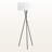 Rava 62"H Floor Lamp, Black Metal & Ivory / Cream Shade