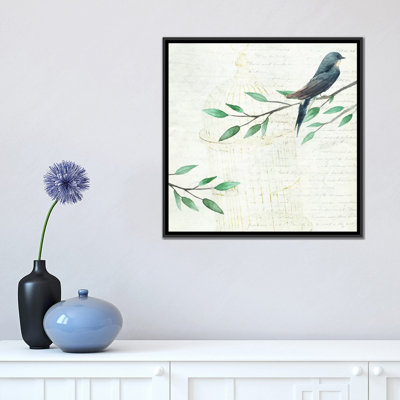 Adelayde, impression d'oiseau bleu sur toile