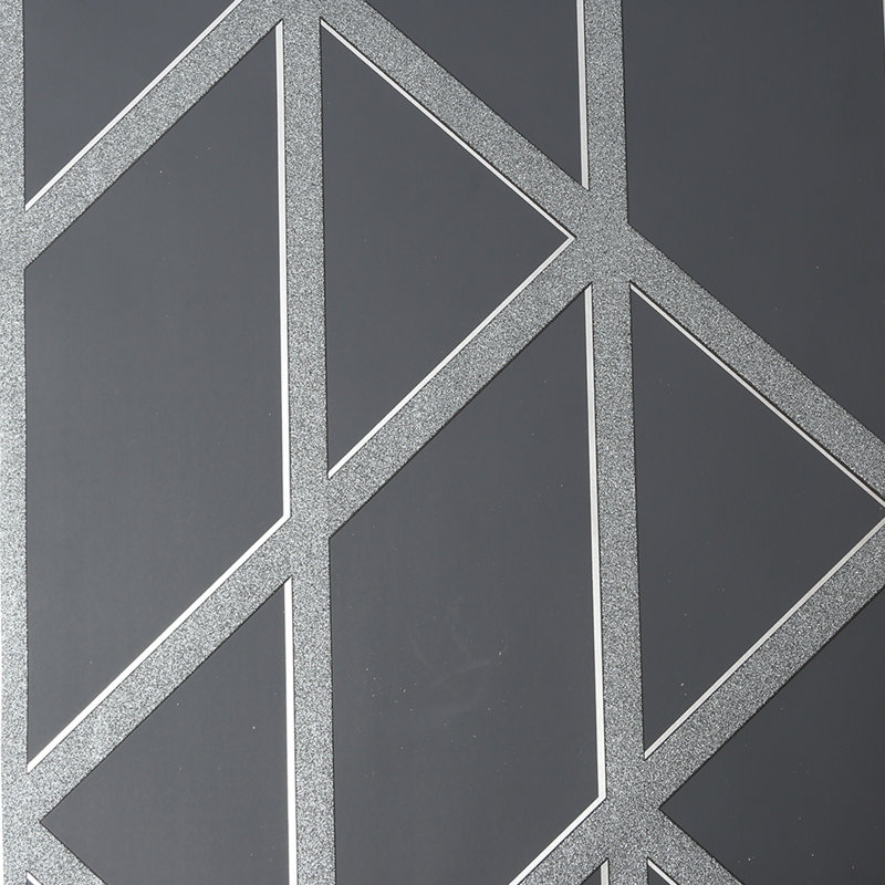 Superfresco Panel Glitter Geometric Charcoal Wallpaper