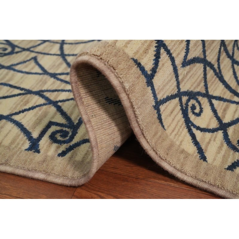 Tapis géométrique de style Gabbeh 6 x 9