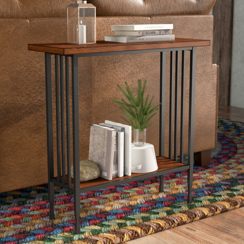 Sebastian 30'' Solid Wood Top Console Table, Black Wash