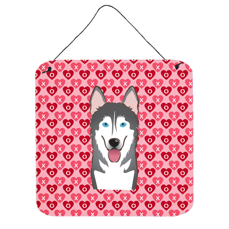 Décoration murale dame malamute effet velours alaskan