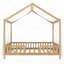 Lit de plancher en bois avec auvent en forme de maison-298963012-298963013