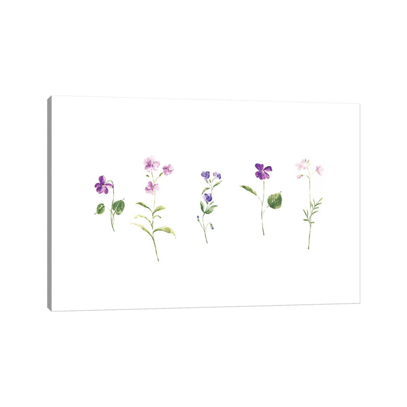 Wildflowers by Melissa Selmin - Painting on Canvas, Wrapped Canvas, 20.32 cm H x 30.48 cm W