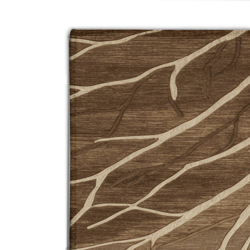 Tapis d'intérieur et d'extérieur brun Nature, Rectangulaire 2 pi x 3 pi