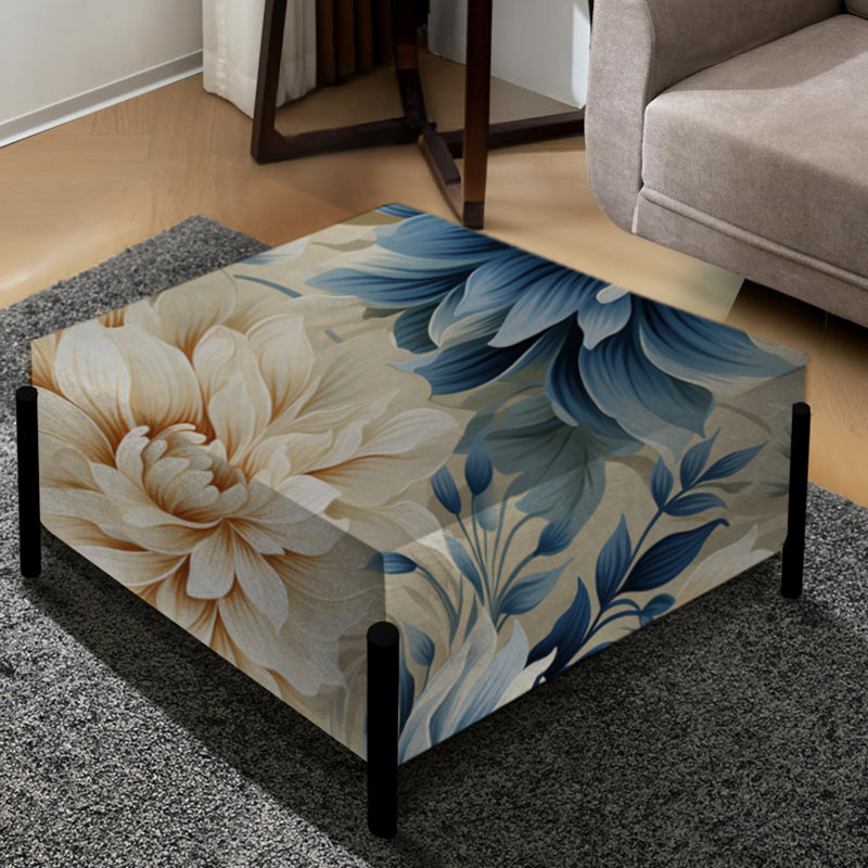 Motif tropical de dentelle tropicale - grand repose-pieds carré tropical