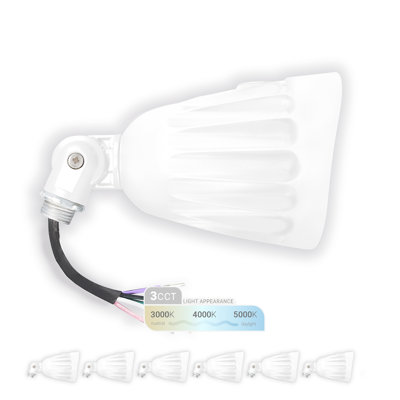 Luminaire de paysage extérieur à DEL 120-277 V blanc, 25 W, 3CCT 1/2 po