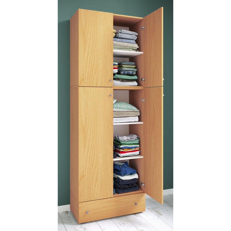 Nolhan Manufactured Wood Wardrobe, Brown