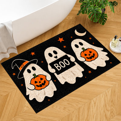 Paillasson Halloween patiné, tapis intérieur antidérapant pour porche de porte d'entrée