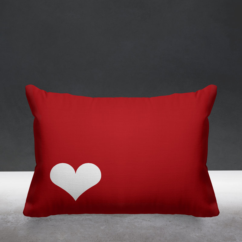 Housse et insert de coussin rectangulaire Sweet Heart, Rouge