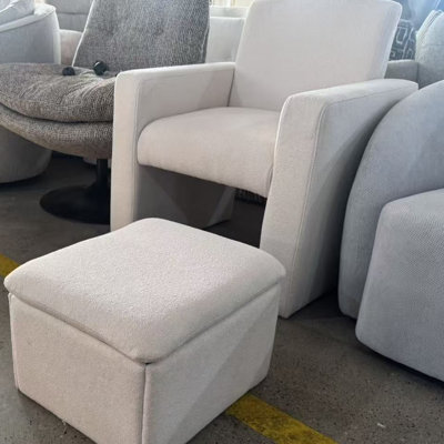 Chaise Lounge Chair Indoor with Ottoman