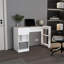 Bureau à un tiroir de 47 po de largeur, quatre tablettes, bureau personnel, salon, blanc-1449601973
