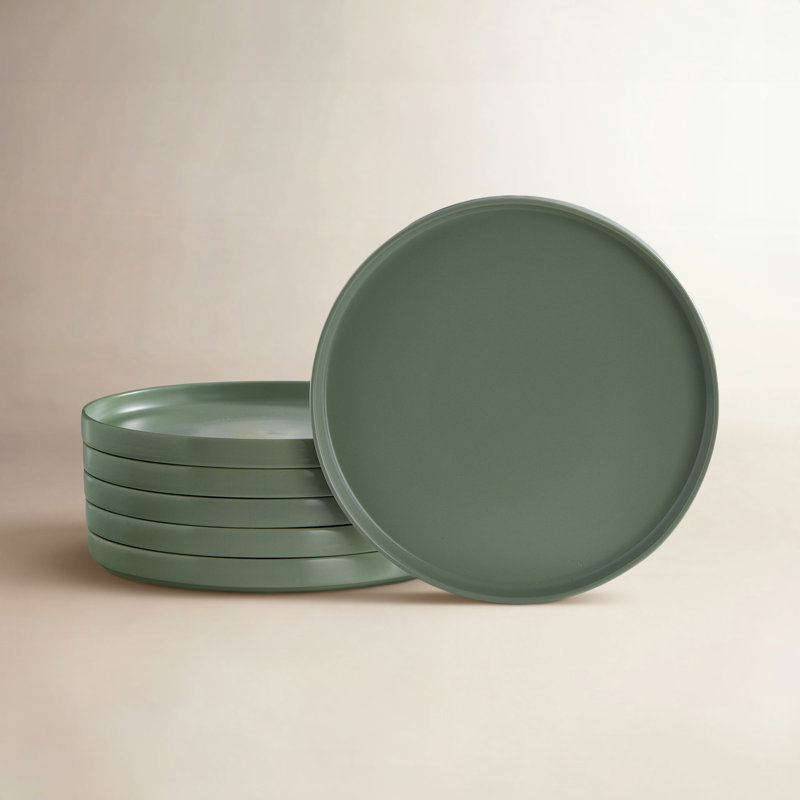 Xander 6-Piece Dinner Plate Set Porcelain, Honeydew