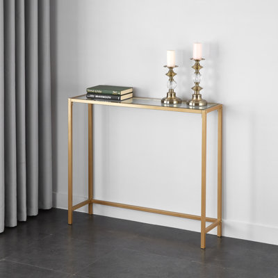 36'' Glass Top Console Table