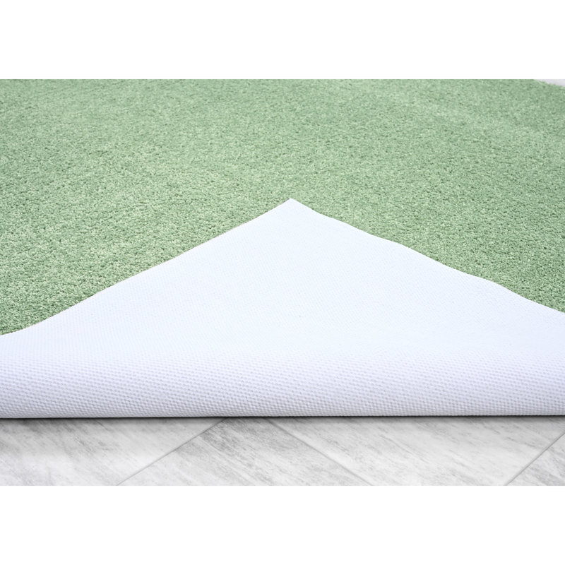 Monarrez Nylon Bath Rug with Non-Slip Backing, Single- 72" L x 48" W, Deep Fern