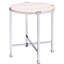 Table basse en chêne blanc et métal avec structure stable et esthétique contemporaine
