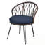 Ensemble de loisirs d'extérieur avec 2 chaises simples en rotin et table ronde en verre-1869072421