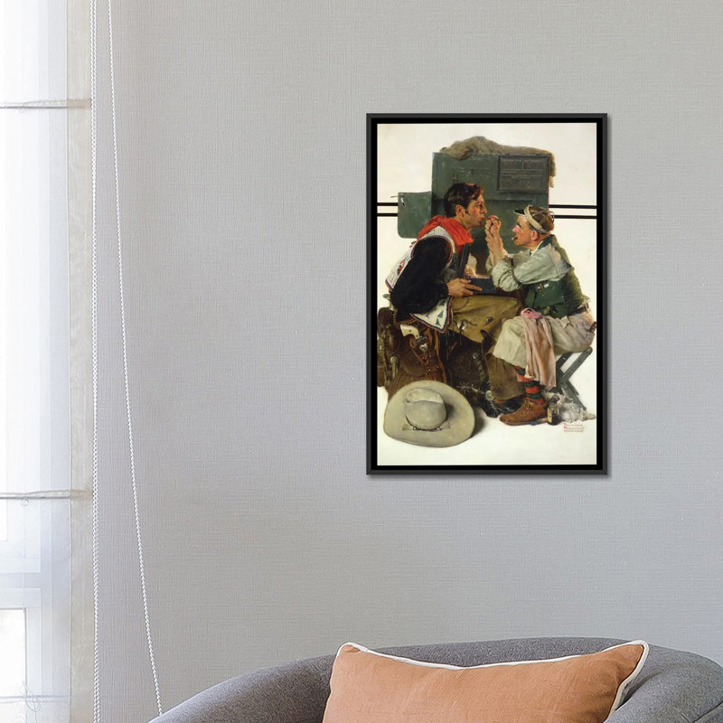 Movie Star Being Made Up by Norman Rockwell - Gallery-Wrapped Canvas Giclée on Canvas, Black