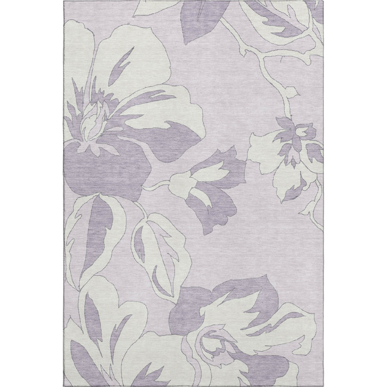 Premium Machine Washable Prisco Lavender Rug