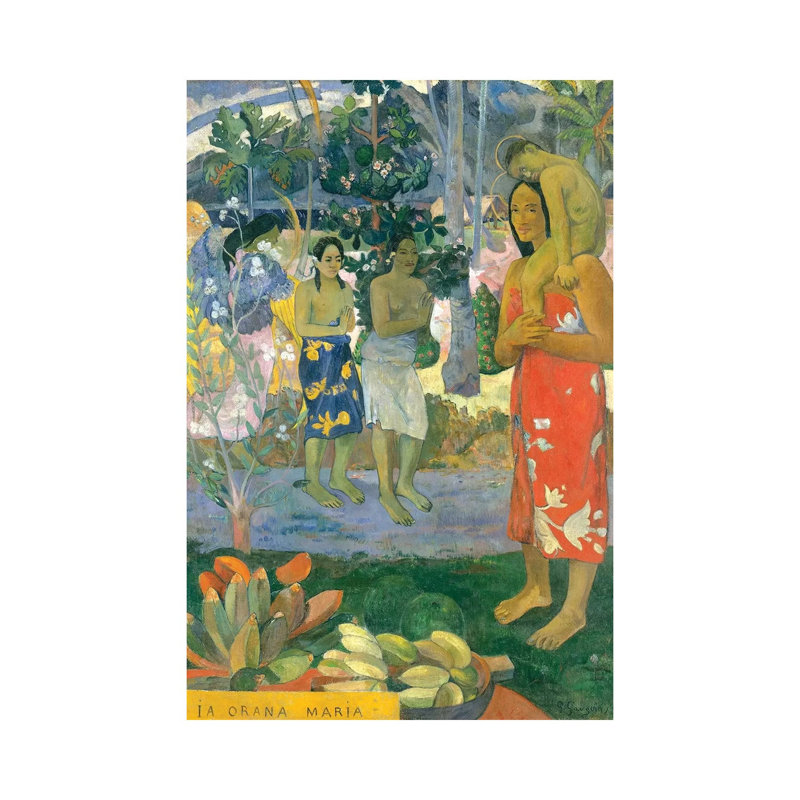 La Orana Maria (Hail Mary) by Paul Gauguin - Wrapped Canvas Painting, 66.04cm H x 45.72cm W x 1.91cm D