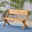 Banc en bois de style champêtre, parfait pour le jardin ou le porche